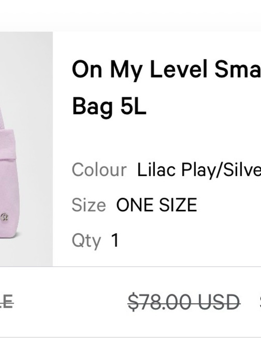 lululemon athletica Lilac On My Level Shoulder Bag 5L - Picture 7 of 7